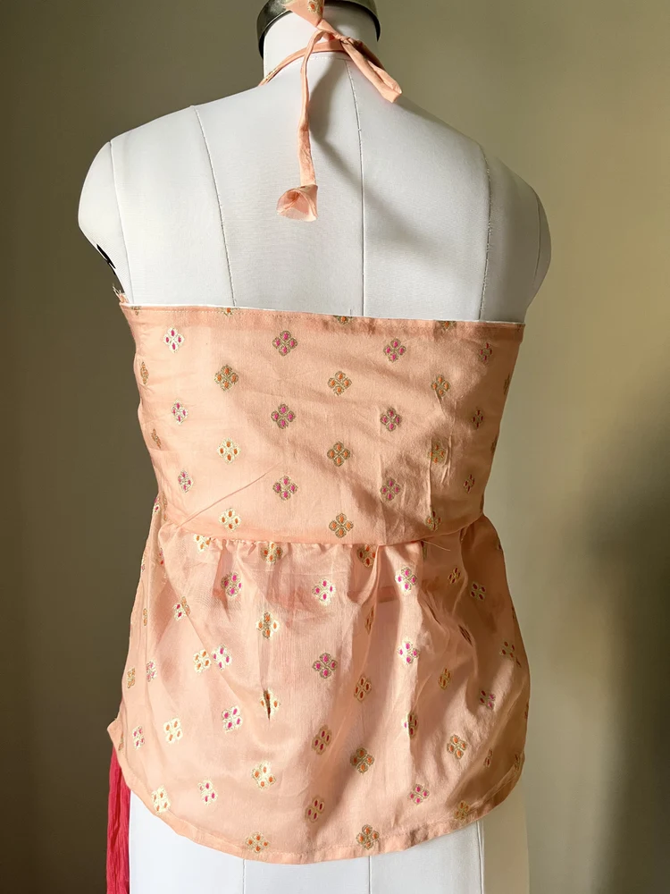Peach side-cut top 