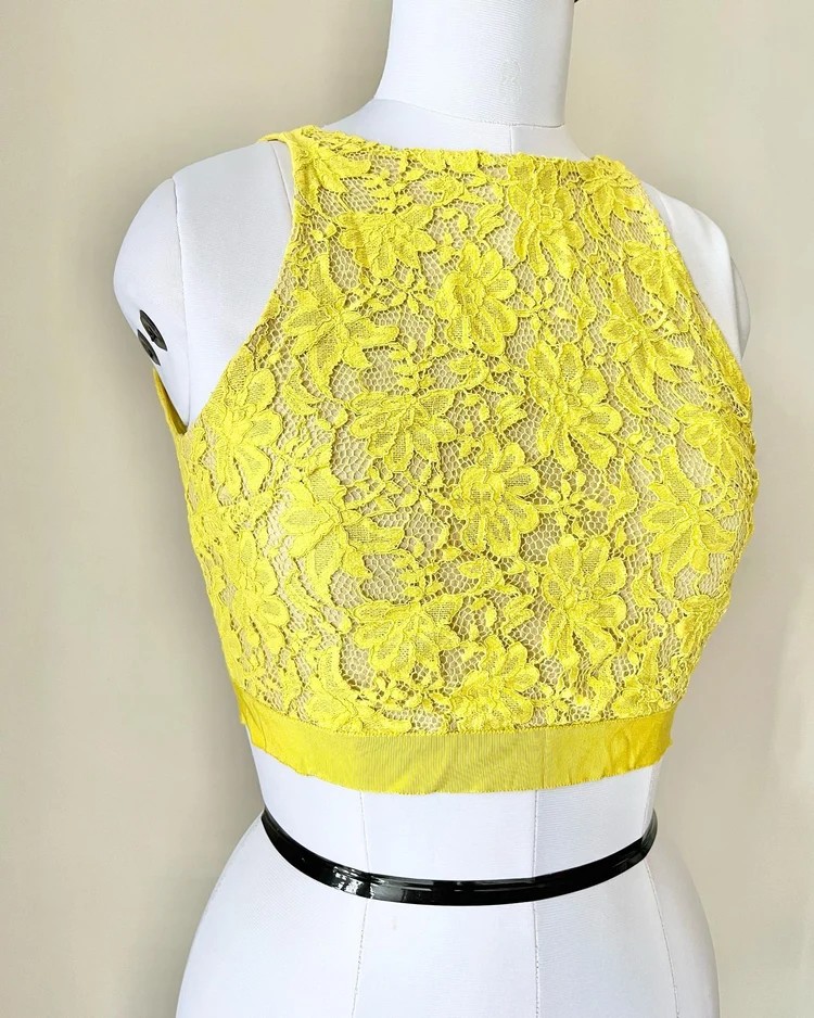Zara Yellow lace top 