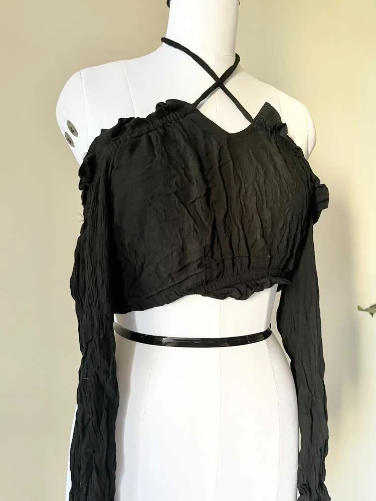 Black off shoulder top 