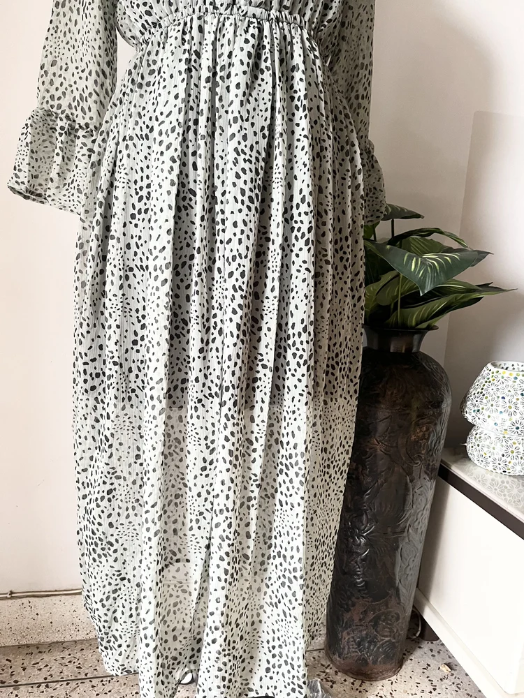 Green maxi dress