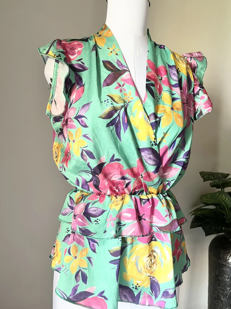 Floral peplum top 