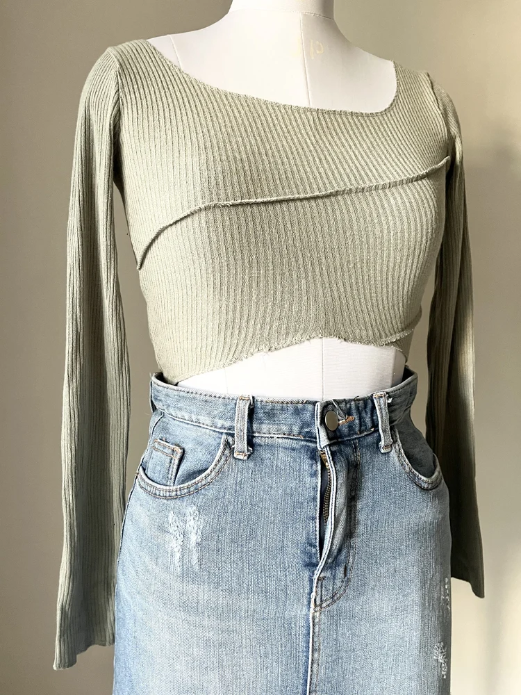 Mint green crop top 