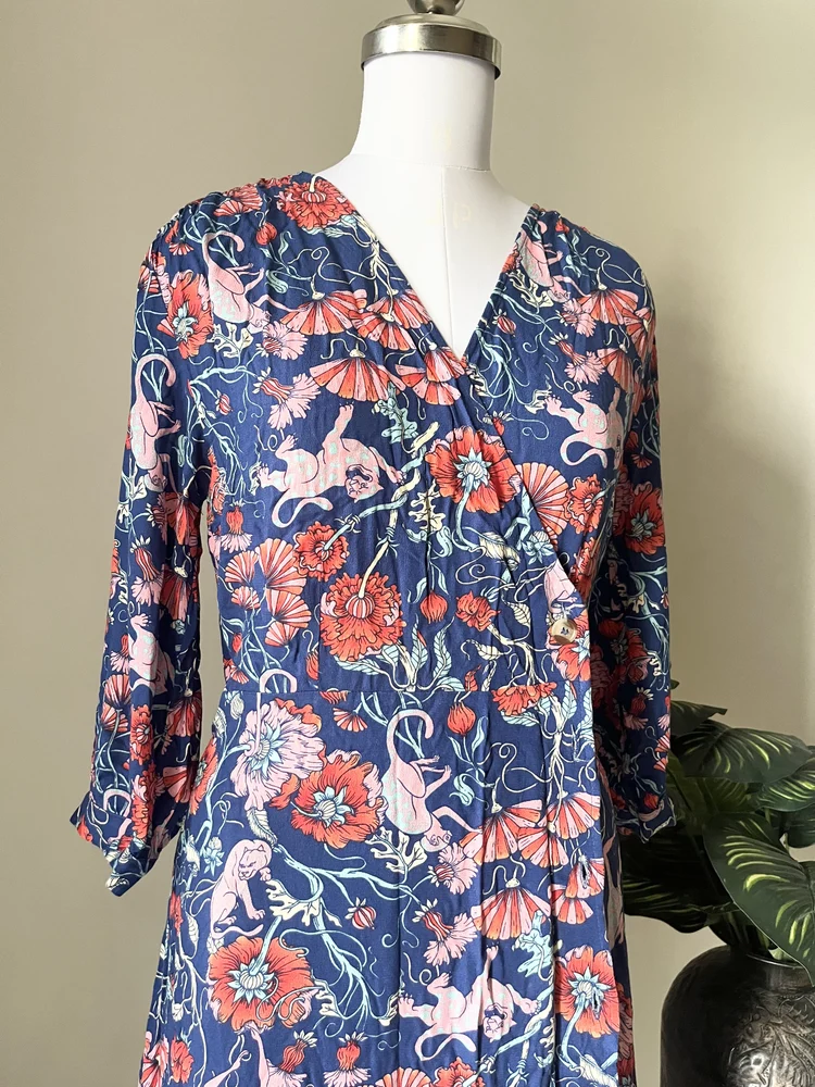 Floral wrap dress 