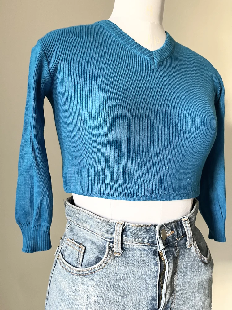 Electric blue crop top 