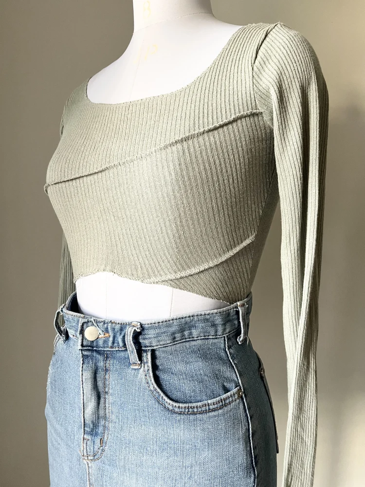 Mint green crop top 
