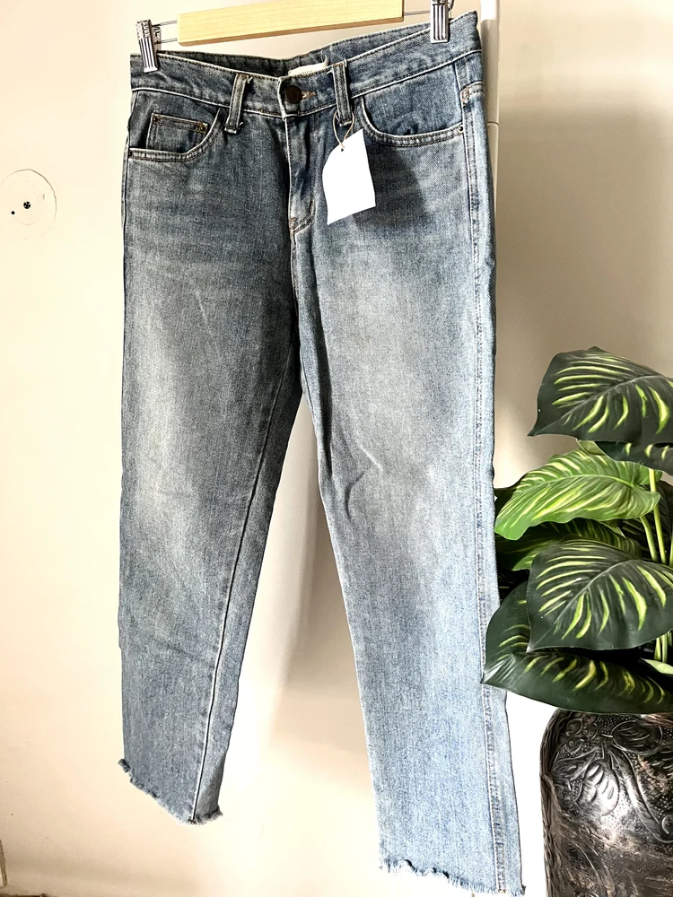 Blue straight fit jeans 