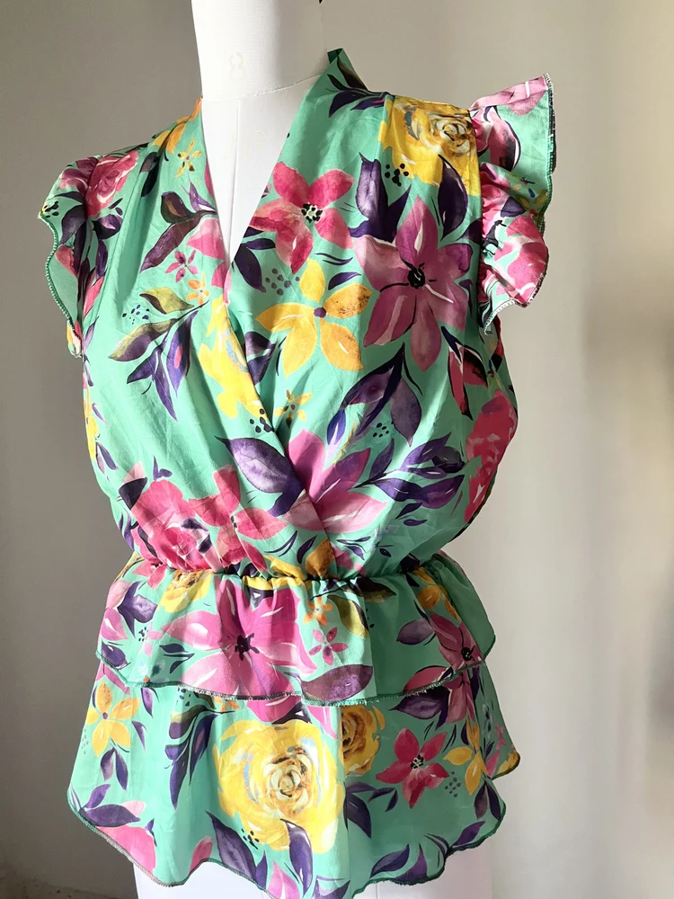 Floral peplum top 