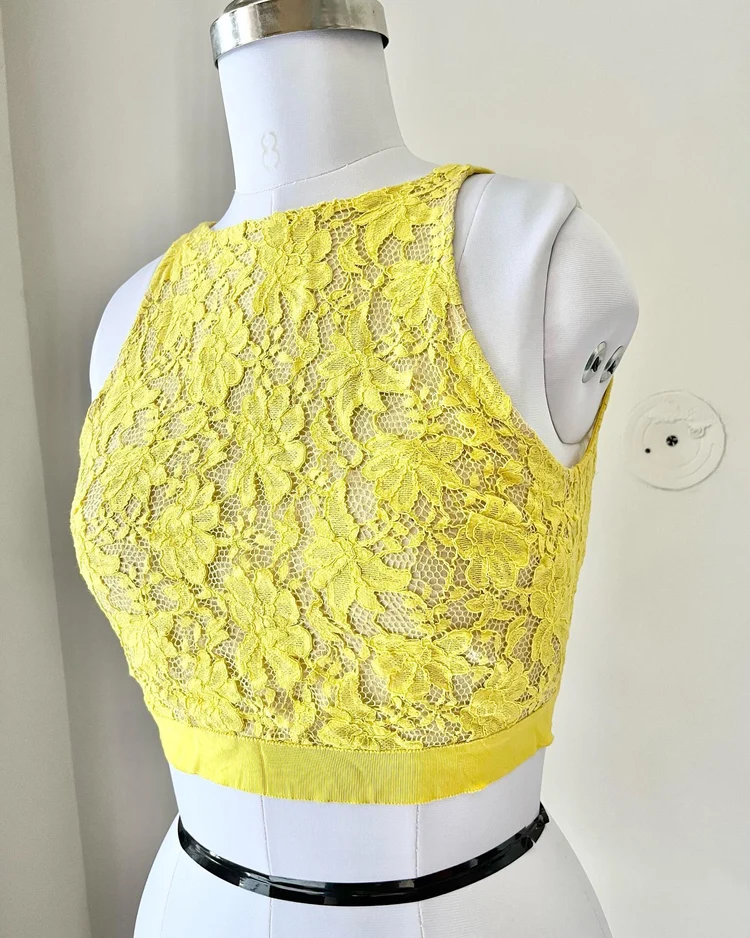 Zara Yellow lace top 