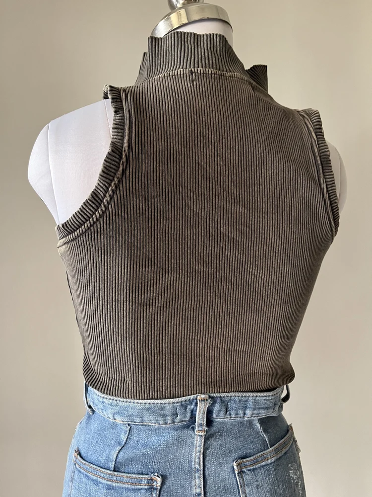 Grey corduroy shirt top 