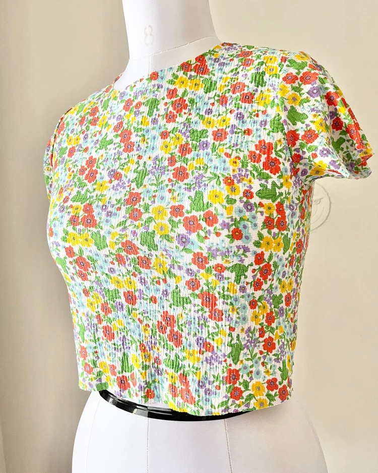Floral Korean tee 
