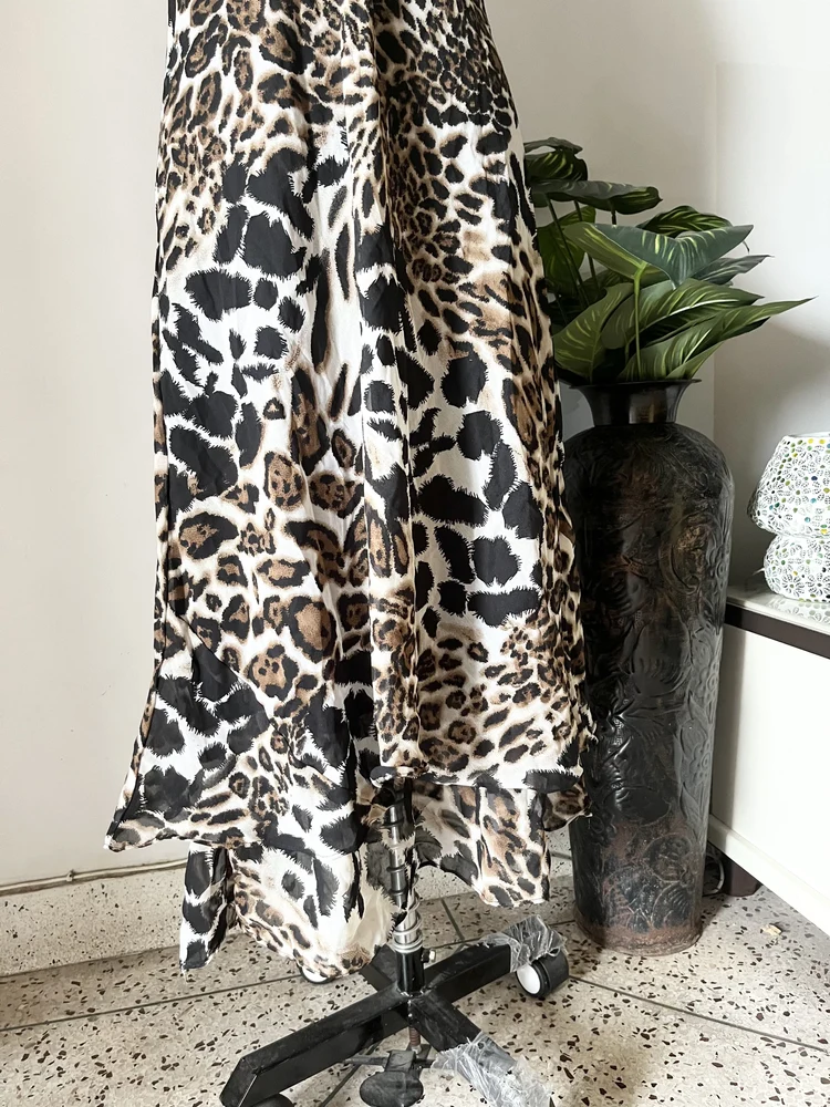 Animal print maxi dress