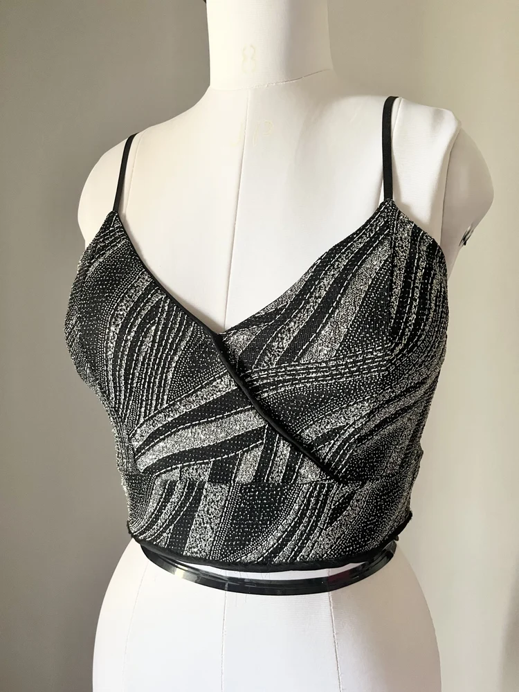 Black shimmer top 