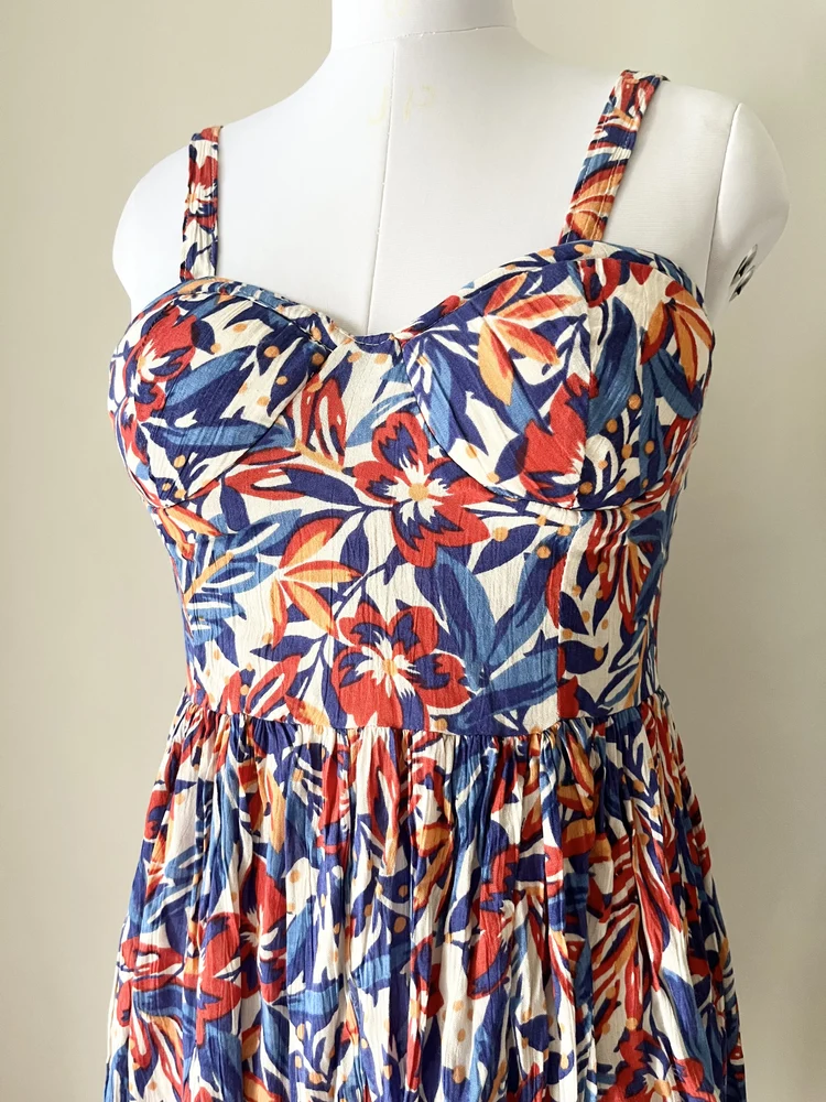 Floral padded dress
