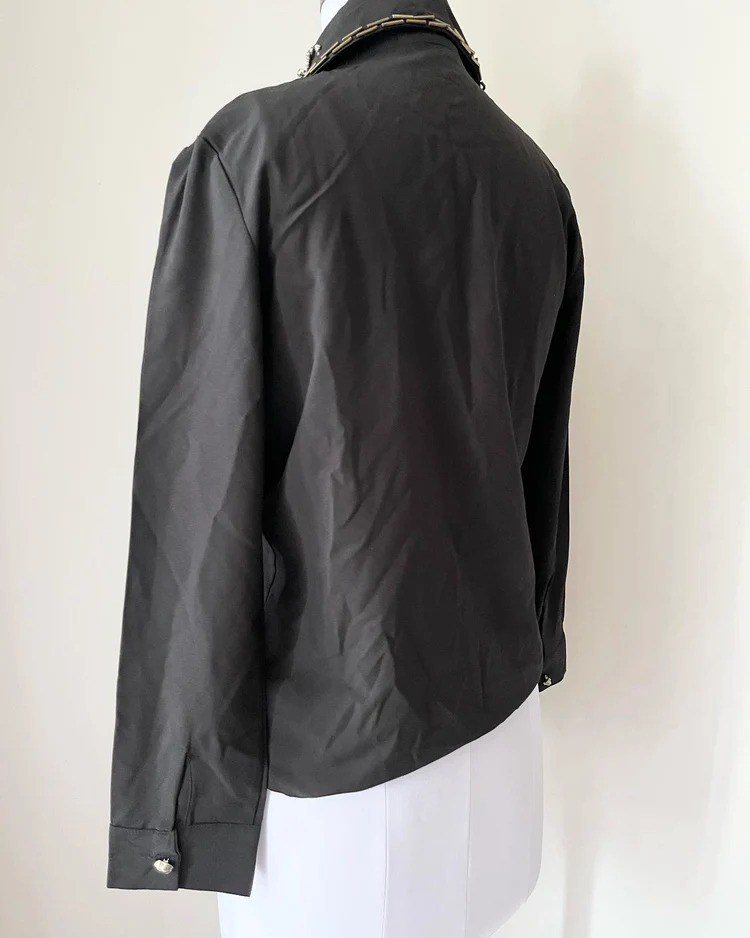 Black heavy work collar shirt 