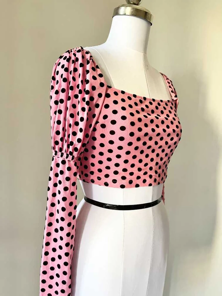 Polka dot pink top