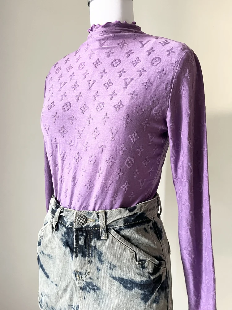 Purple L/V mesh top 
