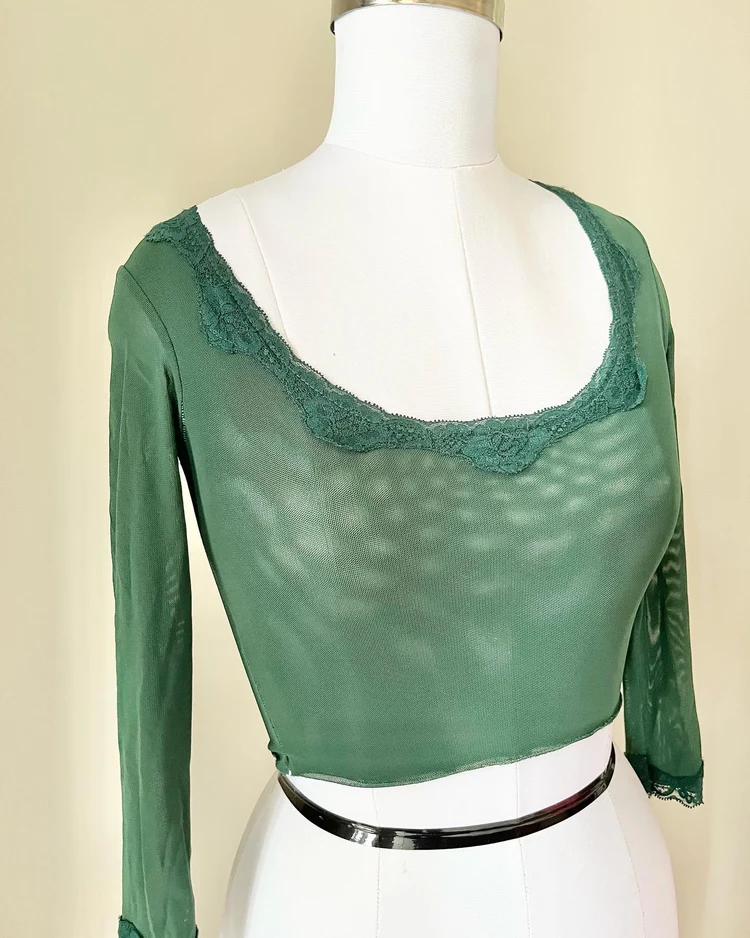 Green mesh top 