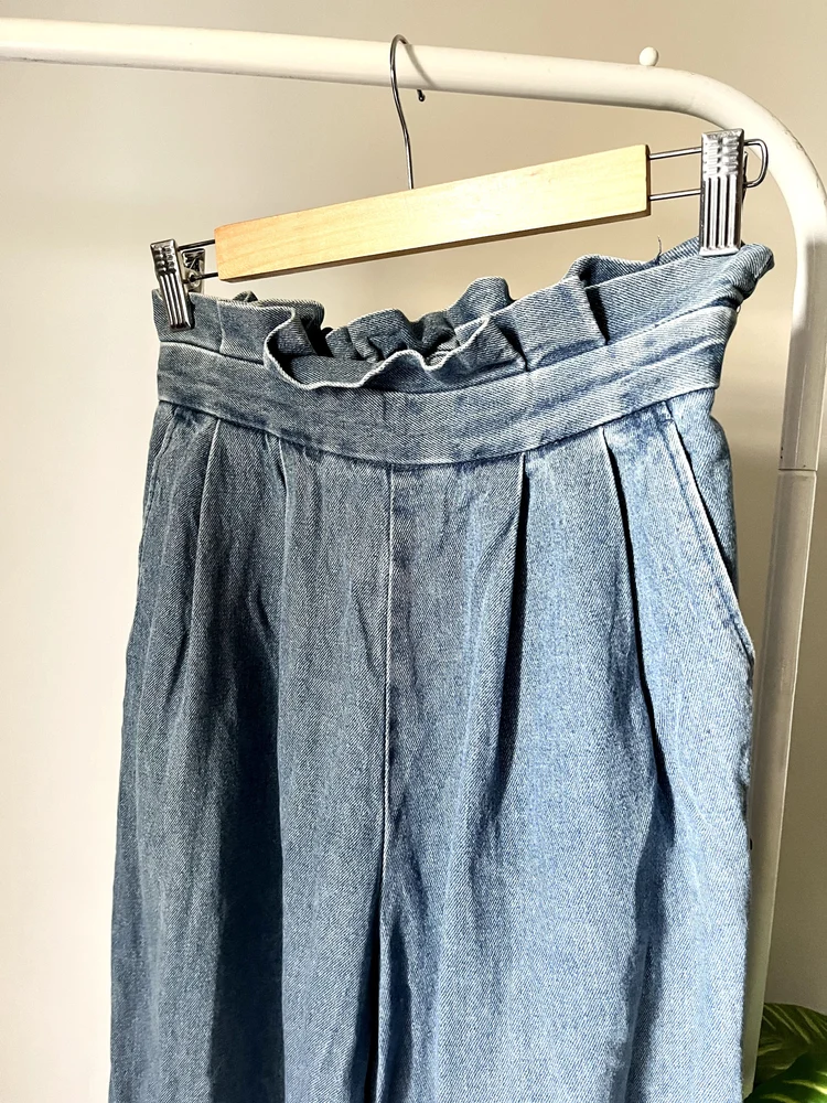 Paperbag wide-leg Highwaist denim