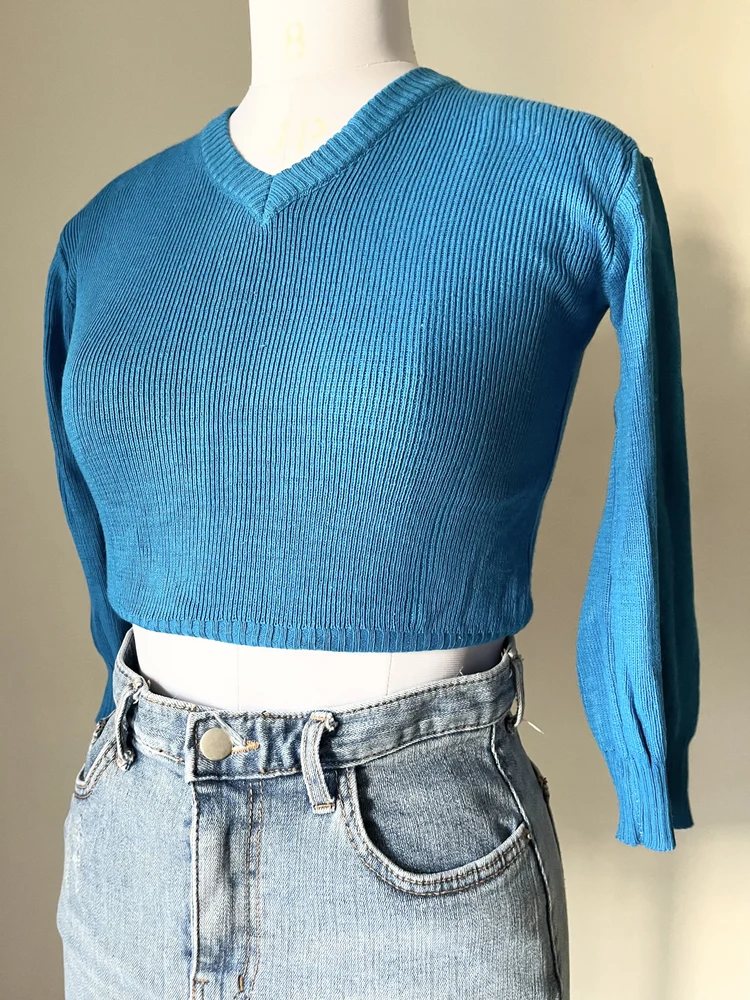Electric blue crop top 