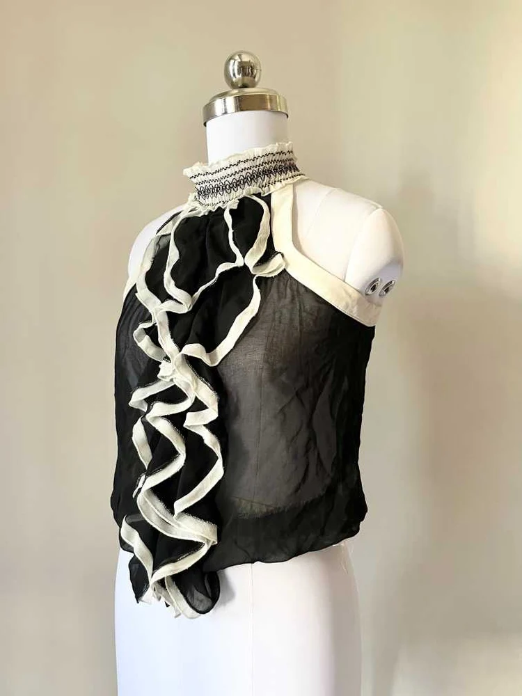 Black frill top 