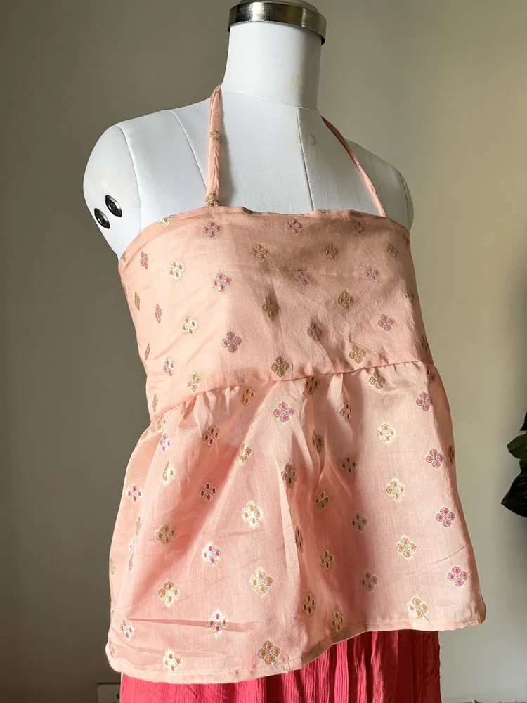 Peach side-cut top 