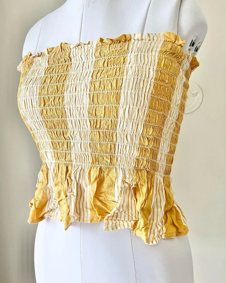 Yellow tube top 