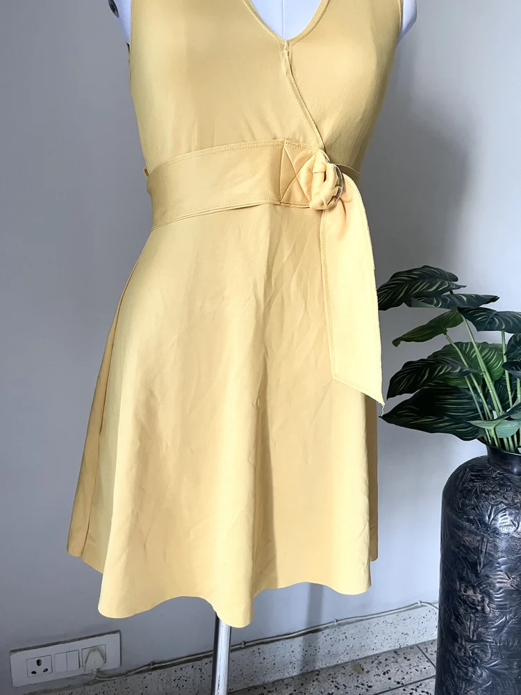 Yellow skater dress 