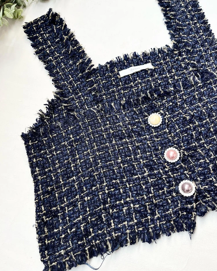 Korean tweed top 