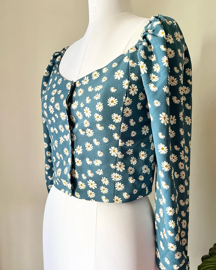 Blue floral top 