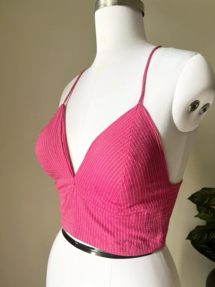 Pink criss-cross top 