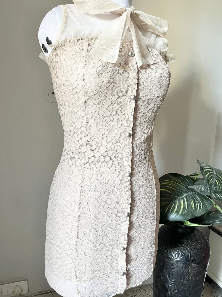 Pink mesh dress (padded)