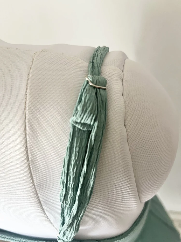 Beachy green solid dress