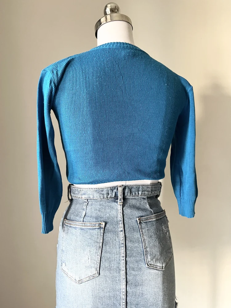 Electric blue crop top 
