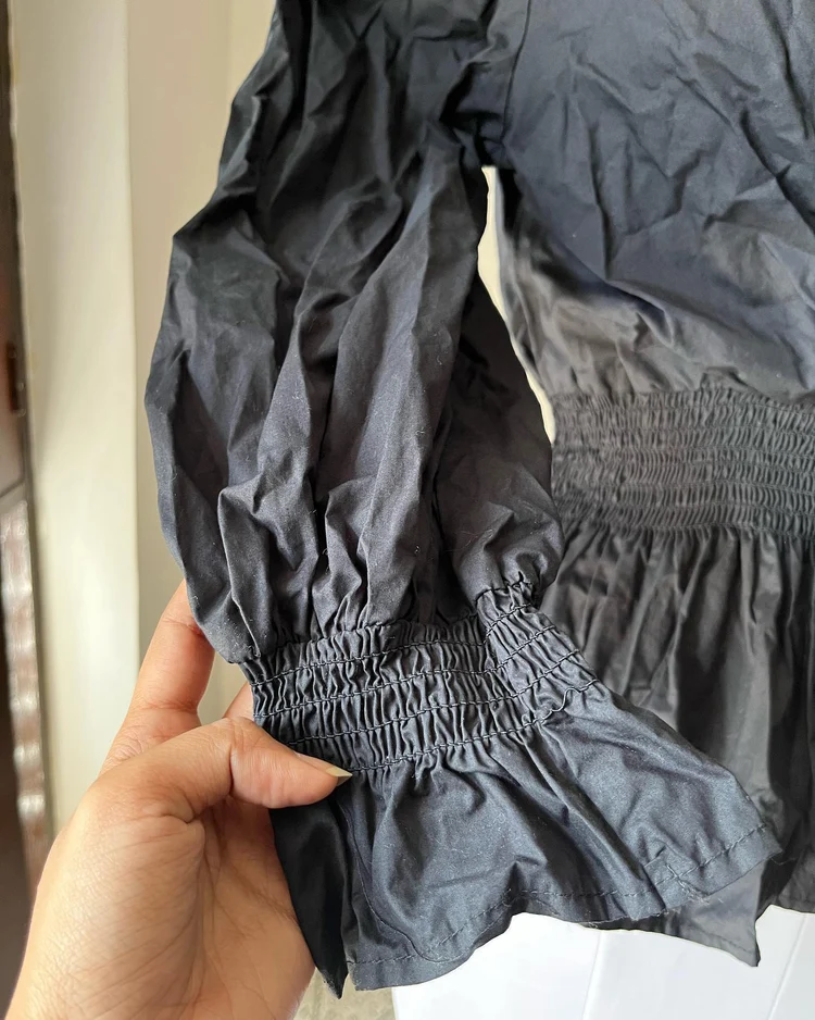 Black peplum top 