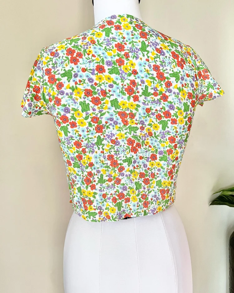Floral Korean tee 