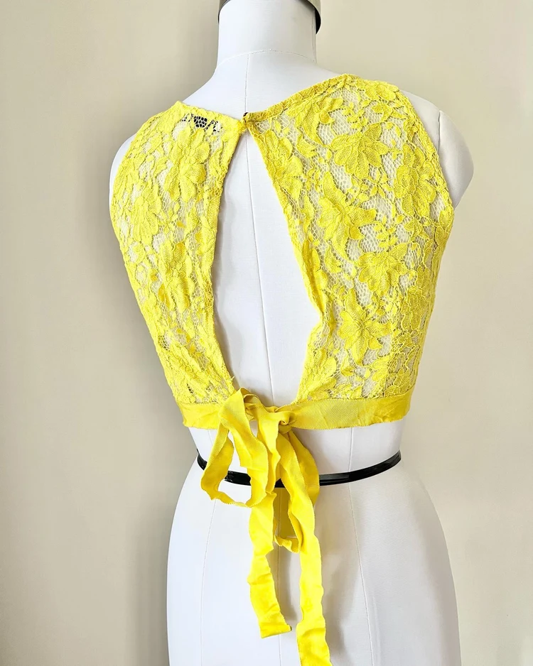 Zara Yellow lace top 