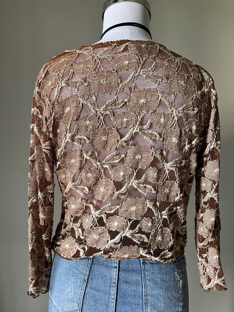 Brown lace top 