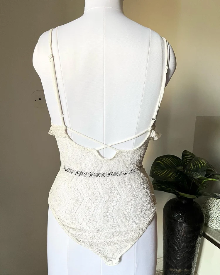 White lace bodysuit 