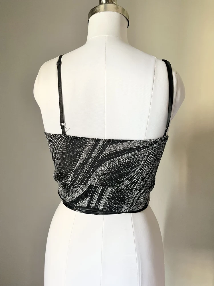 Black shimmer top 
