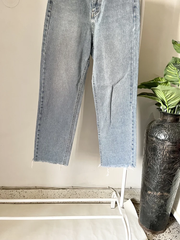 Blue straight fit jeans 