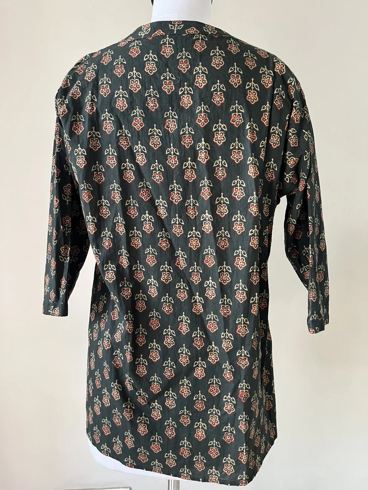 Green print kurti