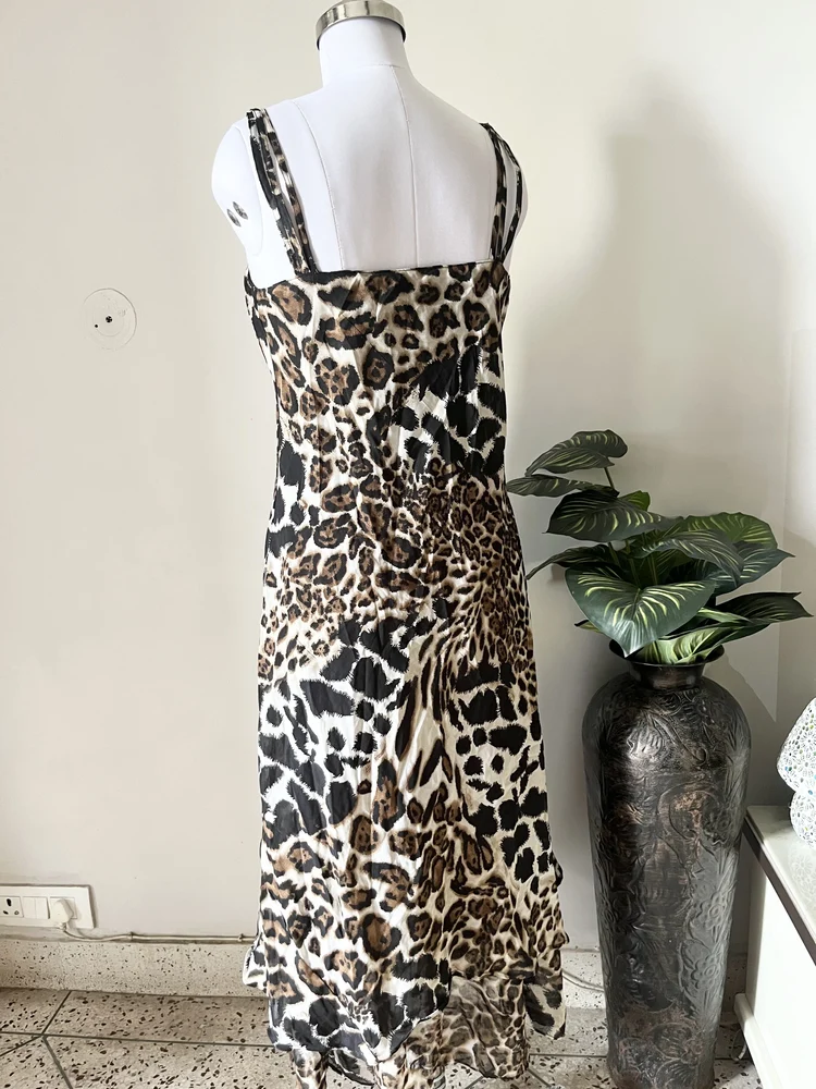 Animal print maxi dress