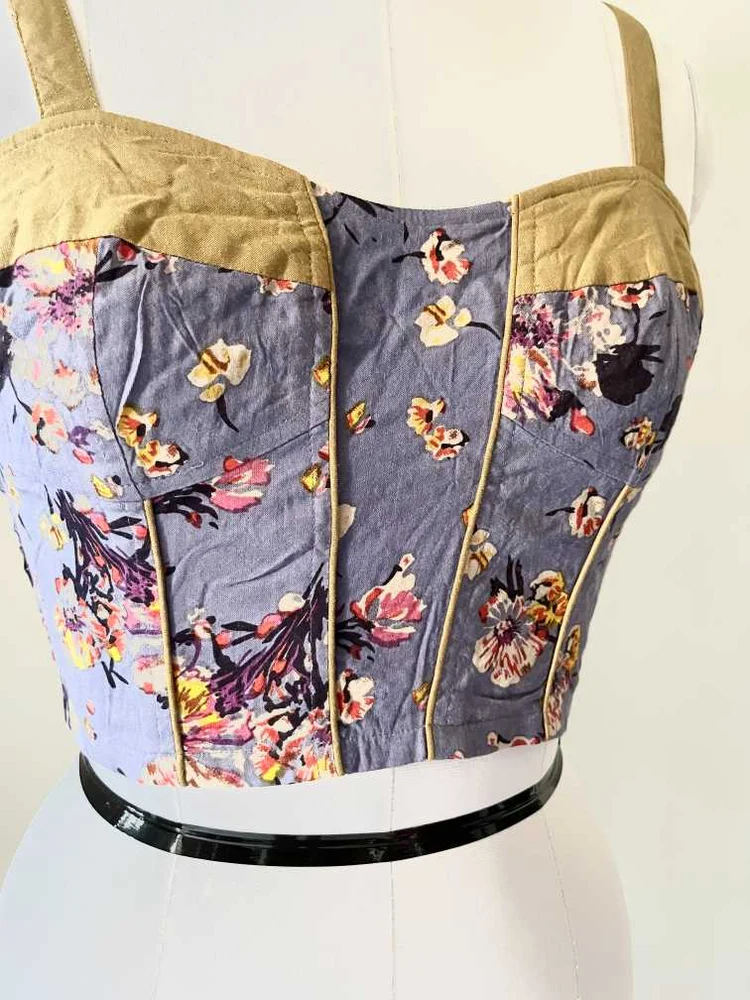 Printed corset top 