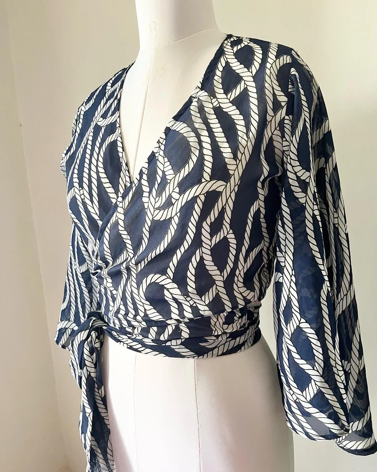 Printed wrap up top 