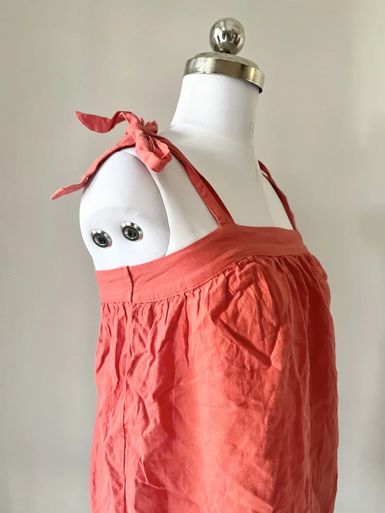 Orange tie-up top
