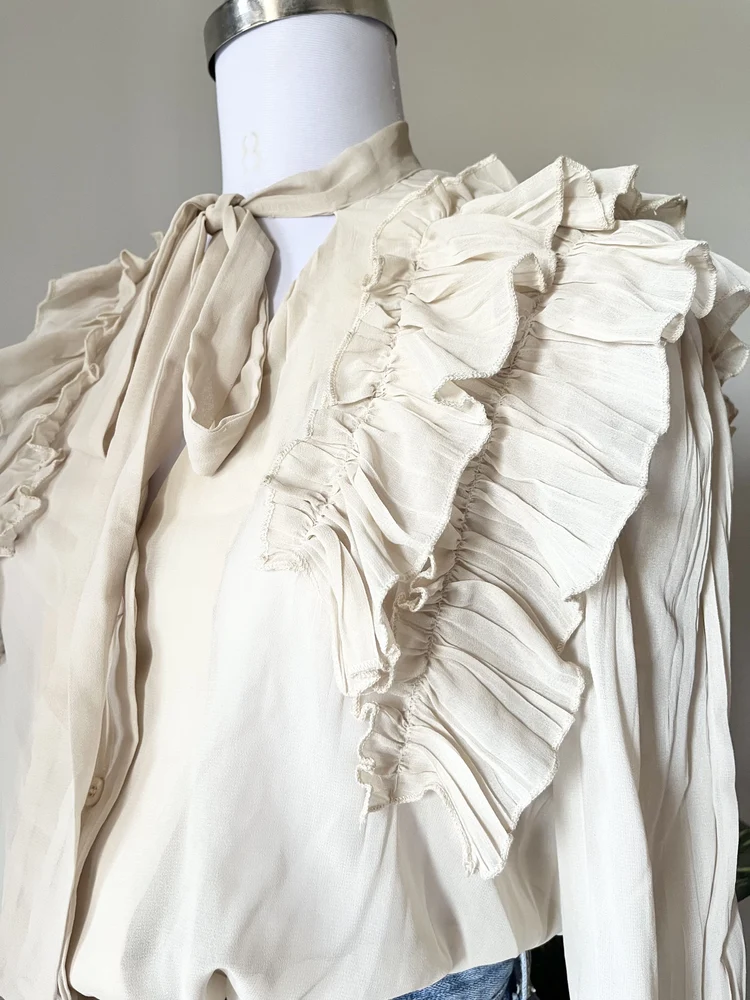 Beige Frill shirt 