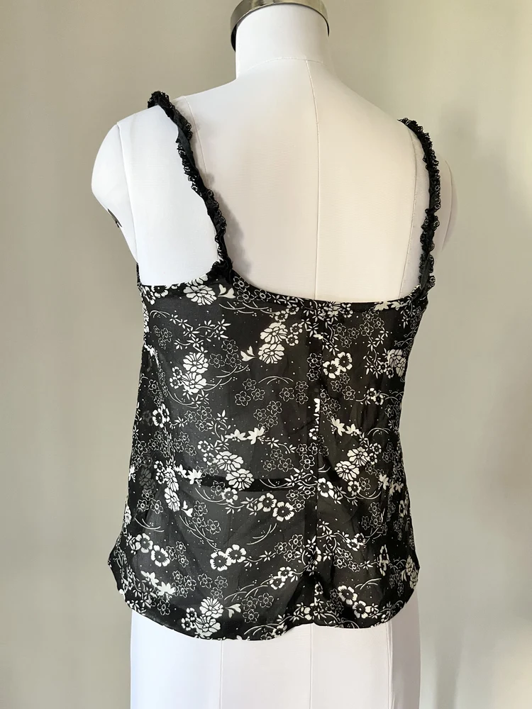 Black floral top 