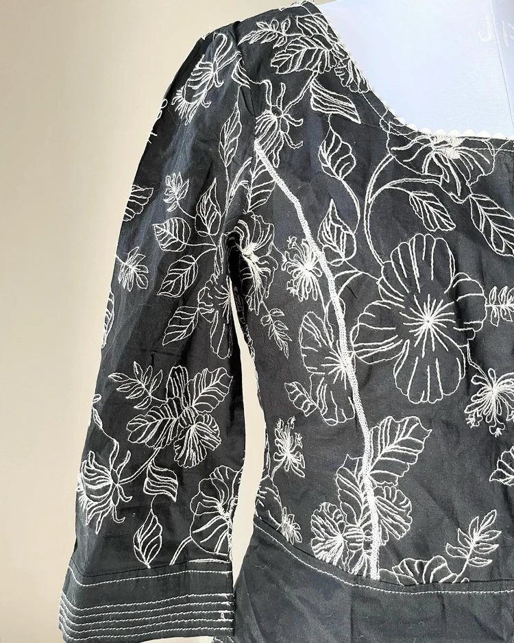 Black embroidery Top 