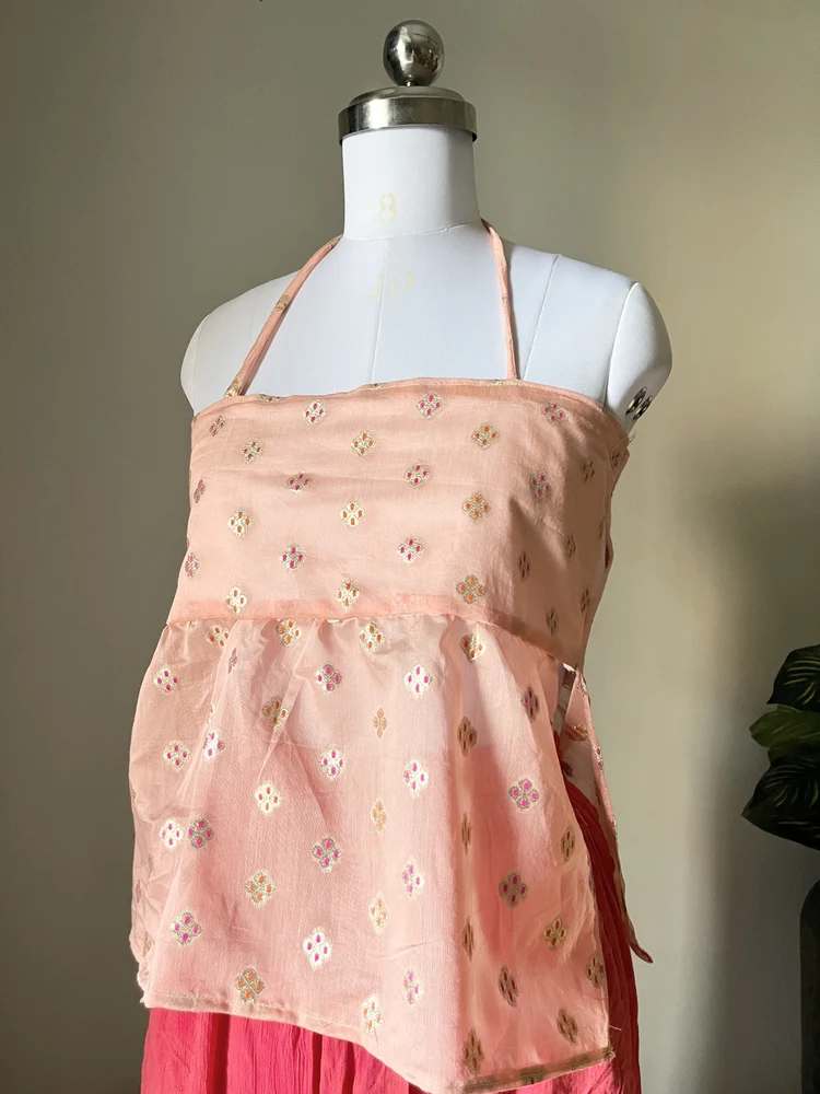 Peach side-cut top 