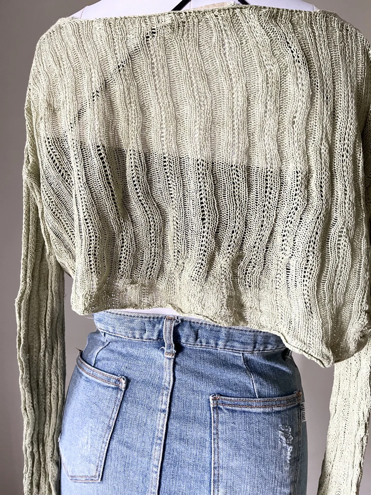 Mint green crop top 